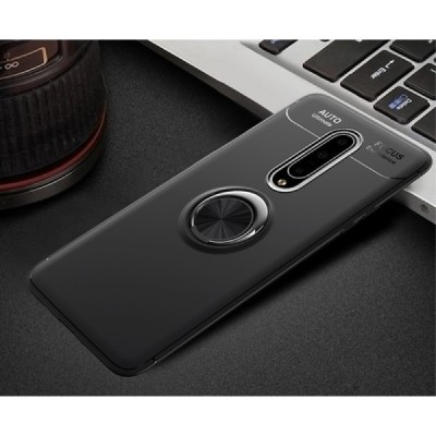 OnePlus 8 „FOCUS“ Kickstand cieta silikona (TPU) melns apvalks | vacins.lv