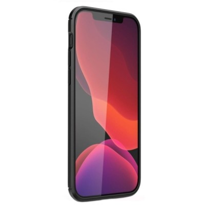 Apple iPhone 12 (12 Pro) „Carbon“ cieta silikona (TPU) melns apvalks | vacins.lv