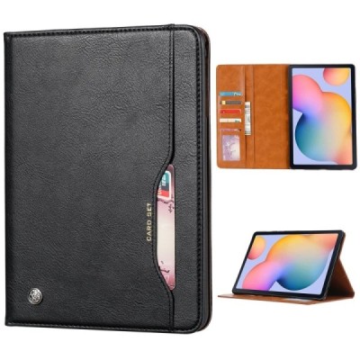 Prabangus „Comma“ odinis atverčiamas juodas Samsung Galaxy Tab A7 10.4 2020 (T505,T500) dėklas | Priedai.lt