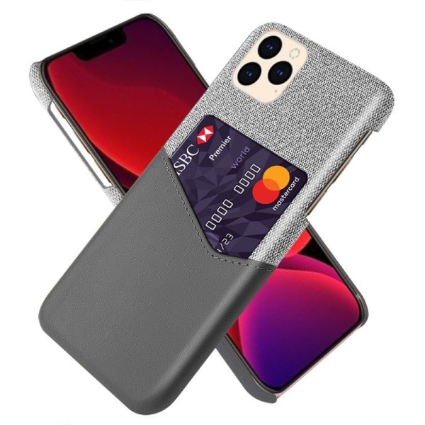 „KSQ“ Shell dėklas su kišenėle - pilkas (iPhone 12 / 12 Pro)