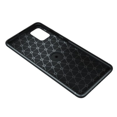 Samsung Galaxy A51 (A515) „FOCUS“ Kickstand cieta silikona (TPU) melns apvalks | vacins.lv