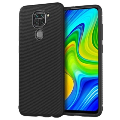 Xiaomi Redmi Note 9 cieta silikona (TPU) melns apvalks | vacins.lv