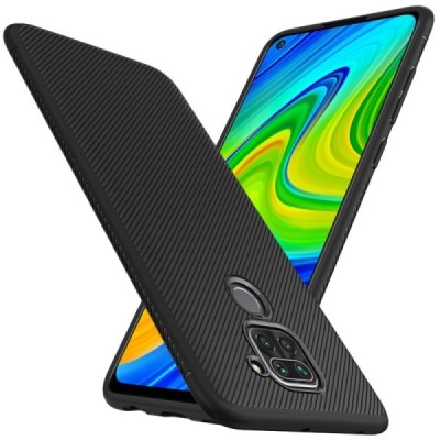 Xiaomi Redmi Note 9 cieta silikona (TPU) melns apvalks | vacins.lv