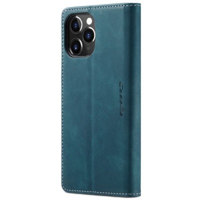 Apple iPhone 12 (12 Pro) CaseMe Retro solīds atvēramais ādas zaļš maciņš - maks | Vacins.lv