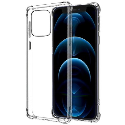 Sustiprintos apsaugos Apple iPhone 12 (12 Pro) skaidrus kieto silikono (TPU) ir plastiko dėklas | Priedai.lt
