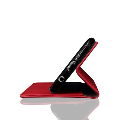 Samsung Galaxy S9+ (G965) Deluxe ādas atvēramais sarkans maciņš (maks) | Vacins.lv