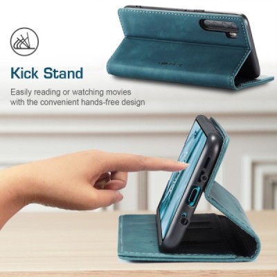 OnePlus Nord CaseMe Retro solīds atvēramais ādas zaļš maciņš - maks | Vacins.lv