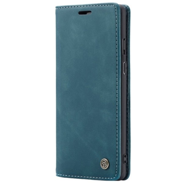 „CaseMe“ Retro solīds atvēramais ādas maciņš - zaļš (OnePlus 8)