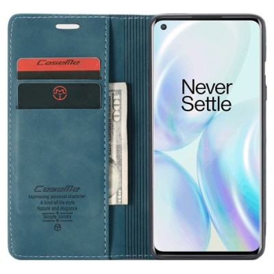 OnePlus 8 CaseMe Retro solīds atvēramais ādas zaļš maciņš - maks | Vacins.lv