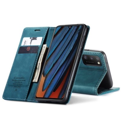 Samsung Galaxy A51 (A515F) CaseMe Retro solidus atverčiamas žalias odinis dėklas - knygutė | Priedai.lt