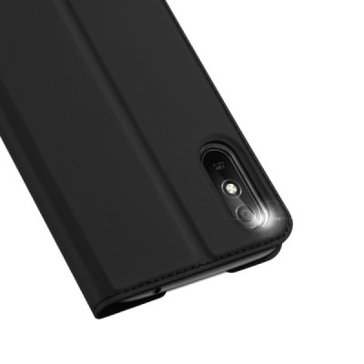 Xiaomi Redmi 9A „Dux Ducis“ Skin sērijas melns ādas atvērams maciņš | Vacins.lv