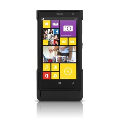 Oficialus Nokia Lumia 1020 juodas PD-95G dėklas su integruota papildoma baterija / Priedai.lt