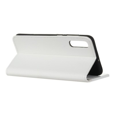 Xiaomi Redmi 9A atvēramais ādas balts maciņš, grāmata (maks) | Vacins.lv