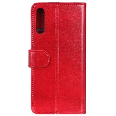 Xiaomi Redmi 9A atvēramais ādas sarkans maciņš, grāmata (maks) | Vacins.lv