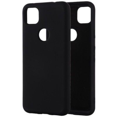 Google Pixel 4A Shell cieta silikona (TPU) melns apvalks | vacins.lv