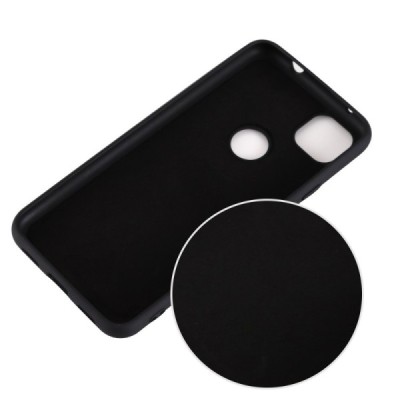 Google Pixel 4A Shell cieta silikona (TPU) melns apvalks | vacins.lv