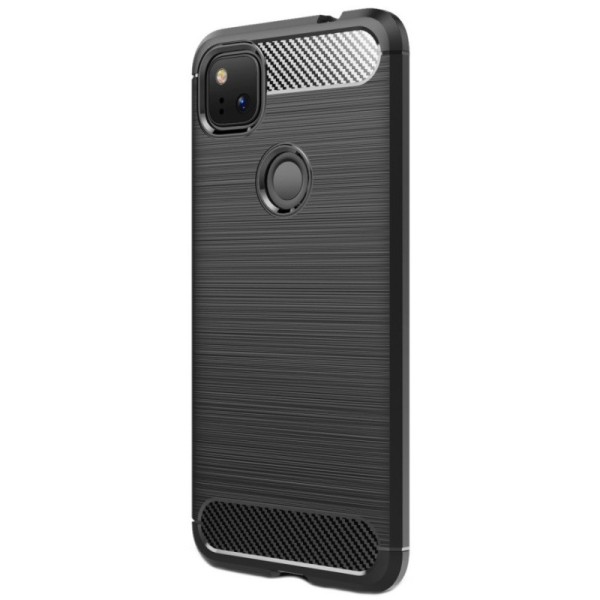„Carbon“ kieto silikono (TPU) dėklas - juodas (Pixel 4A)