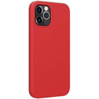 Apple iPhone 12 (12 Pro) „Nillkin“ Flex Liquid Silicone sarkans vāciņš, apvalks | Vacins.lv