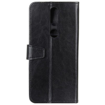 Nokia 2.4 atvēramais ādas melns maciņš, grāmata (maks) | Vacins.lv