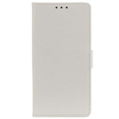 Nokia 2.4 atvēramais ādas balts maciņš, grāmata (maks) | Vacins.lv