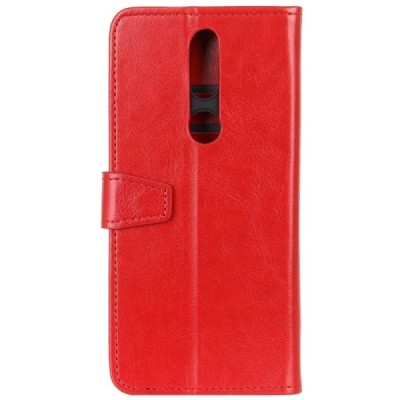 Nokia 2.4 atvēramais ādas sarkans maciņš, grāmata (maks) | Vacins.lv