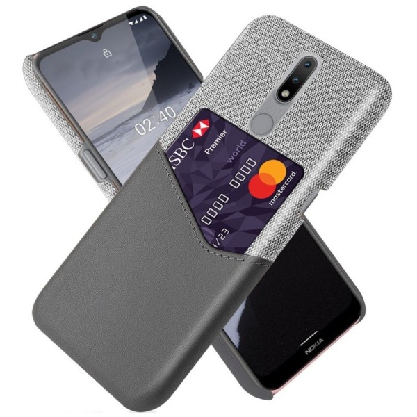 „KSQ“ Shell dėklas su kišenėle - pilkas (Nokia 2.4)