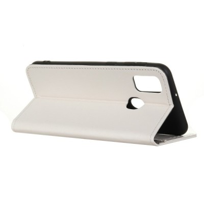 OnePlus Nord N100 atvēramais ādas balts maciņš, grāmata (maks) | Vacins.lv