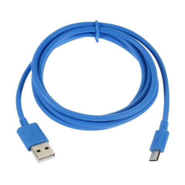 Micro USB 1.0 vads - zils (1 m.)