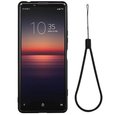 Sony Xperia 5 II Shell cieta silikona (TPU) melns apvalks | vacins.lv