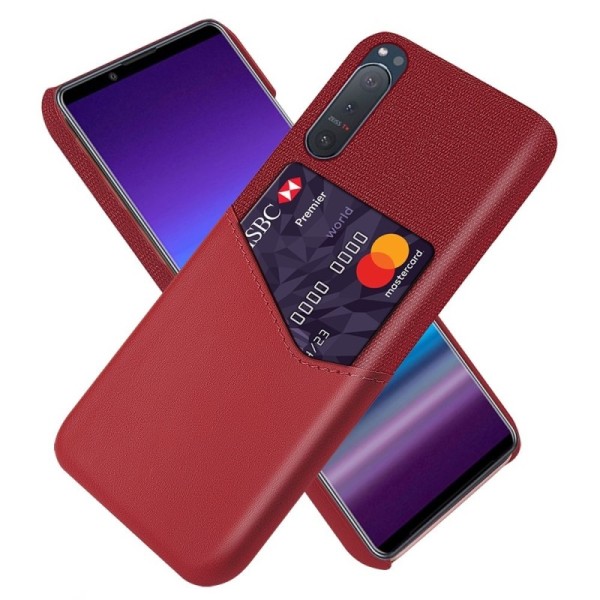 „KSQ“ Shell ādas apvalks - sarkans (Xperia 5 II)