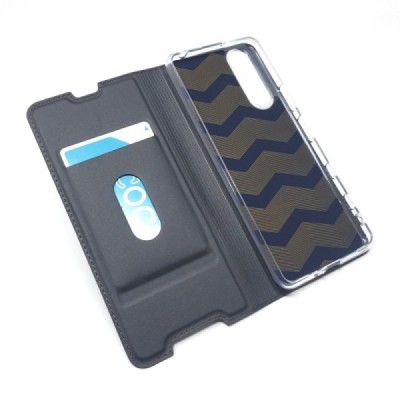 Sony Xperia 5 II „Dux Ducis“ Skin sērijas pelēks ādas atvērams maciņš | Vacins.lv