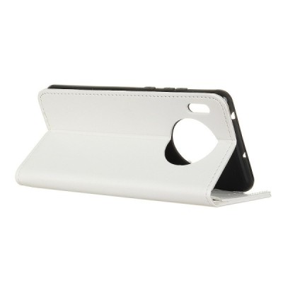 Nokia 8.3 atverčiamas baltas odinis dėklas, knygutė - piniginė | Priedai.lt