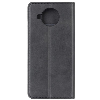 Nokia 8.3 juodas odinis atverčiamas dėklas - knygutė su magnetu | Priedai.lt