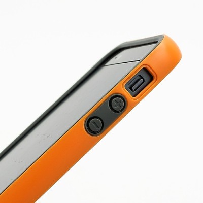 Oranžinės, mėtinės ir pilkos spalvų „Walnutt“ Trio kieto silikono (TPU) Apple iPhone SE (5, 5s) dėklas (rėmelis) - kraštų apvada