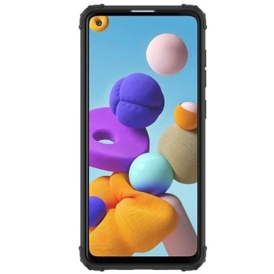 Samsung Galaxy A21s (A217) „Fashion“ Kickstand cieta silikona (TPU) dridrs apvalks | vacins.lv