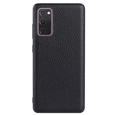 „Deluxe Leather“ Samsung Galaxy S20 FE (Fan Edition) juodas odinis dėklas | Priedai.lt