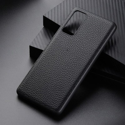 Samsung Galaxy S20 FE (Fan Edition) „Deluxe Leather“ melns ādas apvalks | Vacins.lv