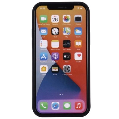 Apple iPhone 12 Pro Max „Shell“ MagSafe cieta silikona (TPU) melns apvalks | vacins.lv