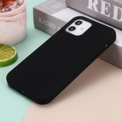 Apple iPhone 12 Pro Max „Shell“ MagSafe cieta silikona (TPU) melns apvalks | vacins.lv