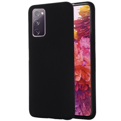 Samsung Galaxy S20 FE (Fan Edition) „Shell“ cieta silikona (TPU) melns apvalks | vacins.lv