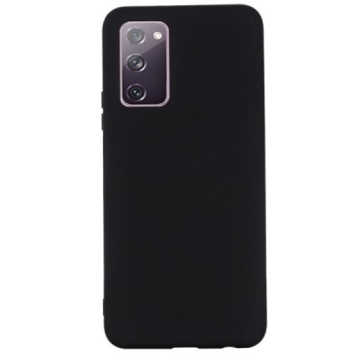 Samsung Galaxy S20 FE (Fan Edition) „Shell“ cieta silikona (TPU) melns apvalks | vacins.lv