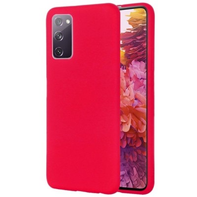 Samsung Galaxy S20 FE (Fan Edition) „Shell“ cieta silikona (TPU) sarkans apvalks | vacins.lv