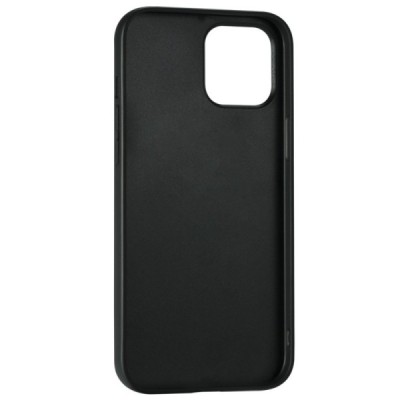 Apple iPhone 12 Pro Max „Deluxe Leather“ melns ādas apvalks | Vacins.lv