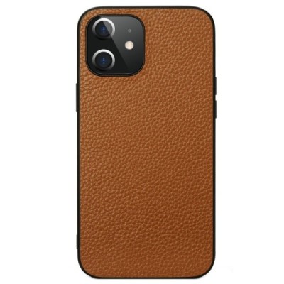 „Deluxe Leather“ Apple iPhone 12 Mini rudas odinis dėklas | Priedai.lt