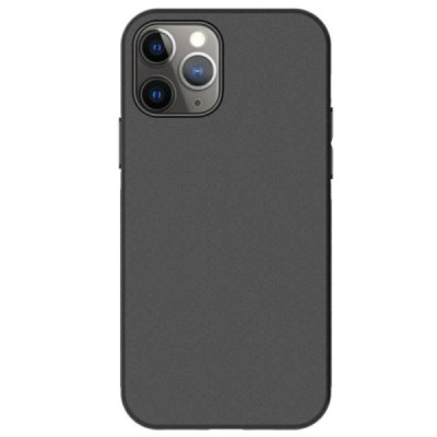 Apple iPhone 12 Pro Max melns cieta silikona TPU pasaulē planākais apvalks | Vacins.lv