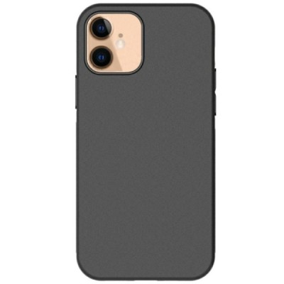 Apple iPhone 12 Mini melns cieta silikona TPU pasaulē planākais apvalks | Vacins.lv