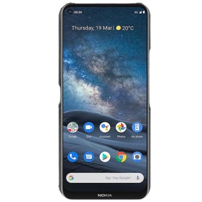 Soft Slim serijos Nokia 8.3 juodas odinis dėklas - nugarėlė | Priedai.lt