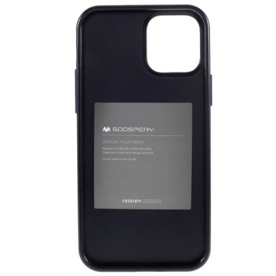 Apple iPhone 12 Mini Mercury juodas kieto silikono TPU dėklas - nugarėlė | Priedai.lt