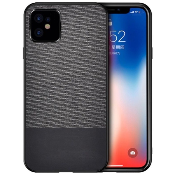 „Bi-Color“ Splicing ādas apvalks - melns (iPhone 12 Mini)