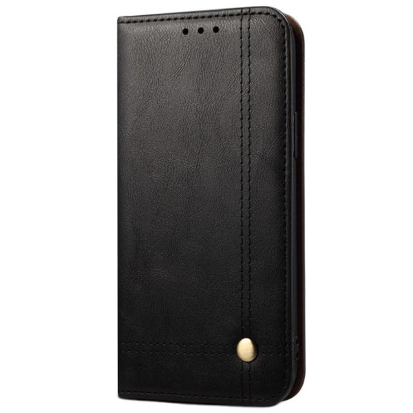 „Deluxe“ atvēramais maciņš - melns (iPhone 12 Mini)